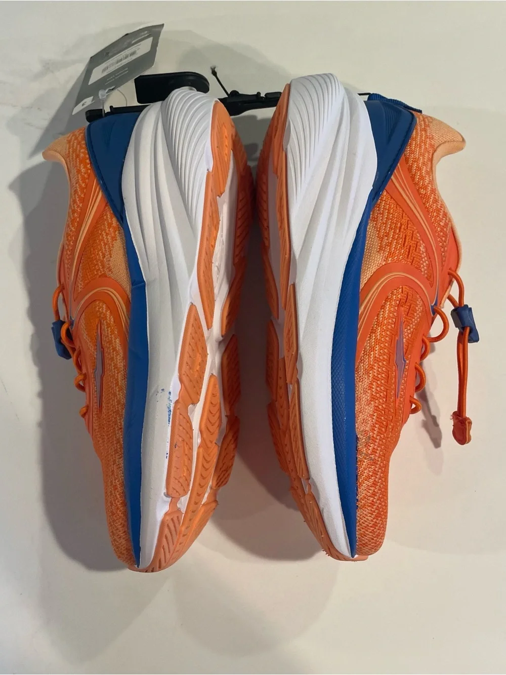AVIA BYB Max Runner Athletic Sneakers Shoes Size 3 Unisex Orange Bungee Lace